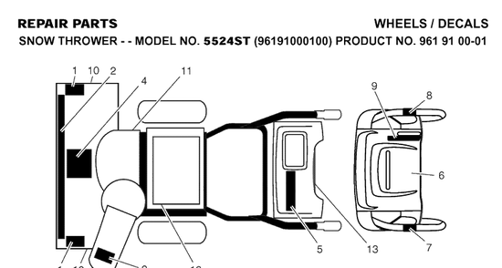 Part Location Diagram of 532184037 Husqvarna Decal