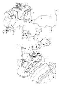 Decals Diagram and Parts List for Z554L  Husqvarna Lawn Tractor