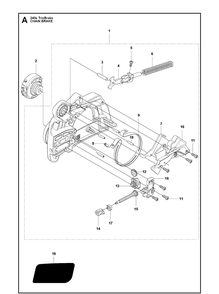 Chain Brake Diagram and Parts List for 240E (TRIOBRAKE)(20102300001-Current) Husqvarna Chainsaw