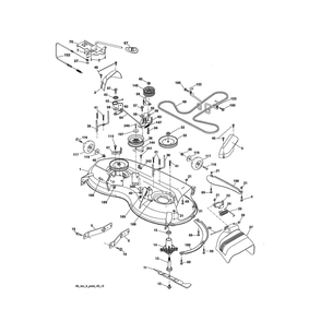 Mower Deck Diagram and Parts List for 917223830  Husqvarna Lawn Tractor