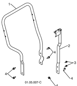 Handles-C Diagram and Parts List for 15530SBLS (96193003801)(2009-06) Husqvarna Snow Blower
