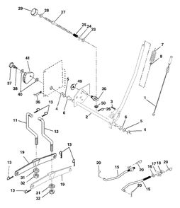 Mower Lift Diagram and Parts List for YTH1746 (954567055-A)(2000-11) Husqvarna Lawn Tractor