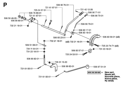 Controls Diagram and Parts List for R15-V2 (953533701)(2006-01) Husqvarna Lawn Tractor