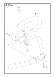 Handle Diagram and Parts List for 543RBX 20130500001 - 20154400000 Husqvarna Brush Cutter