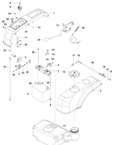 Ignition Diagram and Parts List for RZ4219BF (966582201)(2010-03) Husqvarna Lawn Mower