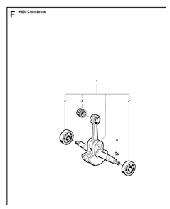 Crankshaft Diagram and Parts List for K650CUT-N-BREAK 2007-01 Husqvarna Circular Saw