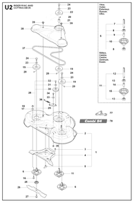 94cm Cutting Deck Diagram and Parts List for R16CAWD (966830301)(2009-04) Husqvarna Lawn Tractor