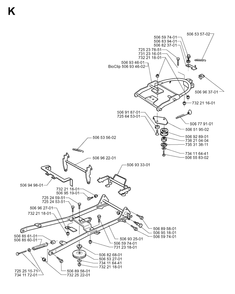 Frame Diagram and Parts List for PF20 1998-10 Husqvarna Lawn Tractor