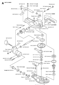 Gear Housing 3 Diagram and Parts List for HA110 20054000001-Current Husqvarna Hedge Trimmer