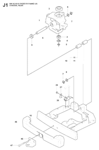 Transmission 3 Diagram and Parts List for R175 (966828501)(2008-05) Husqvarna Lawn Tractor