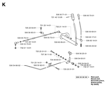 Controls 3 Diagram and Parts List for R11BIO 2003-01 Husqvarna Lawn Tractor