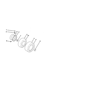 Wheels & Tires Diagram and Parts List for LGT24K54 240471 Husqvarna Lawn Tractor