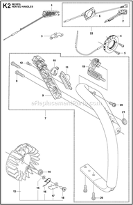 Handle Heated Diagram and Parts List for 562XPG  Husqvarna Chainsaw
