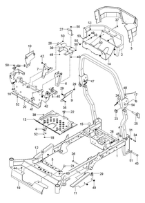 Frame Diagram and Parts List for Z560XS  Husqvarna Lawn Tractor