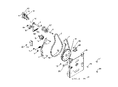 Chassis/pulleys/belts Diagram and Parts List for 96193010106  Husqvarna Snow Blower