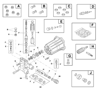 Pump (80026933) Diagram and Parts List for 020817-00  Husqvarna Pressure Washer