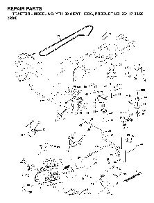 Drive Diagram and Parts List for YTH130 (HEYTH130K, 954170026)(2001-01) Husqvarna Lawn Tractor