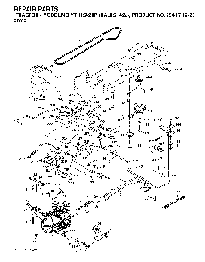 Drive Diagram and Parts List for YTH1542XP (HAU15H42J, 954170225)(2004-09) Husqvarna Lawn Tractor