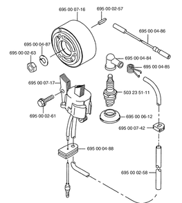 Part Location Diagram of 695000716 Husqvarna Flywheel
