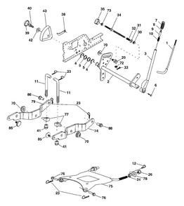 Lift Assembly Diagram and Parts List for GTH2254XP (954571229-B)(2004-08) Husqvarna Lawn Tractor