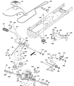 Drive Diagram and Parts List for YTH2042 (96043010600)(2009-12) Husqvarna Lawn Mower