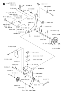 Frame Diagram and Parts List for KV03 2002-08 Husqvarna Lawn Tractor Accessories