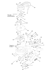 Impellar Housing Diagram and Parts List for EZ-MZ 2008-01 Husqvarna Lawn Tractor Accessories
