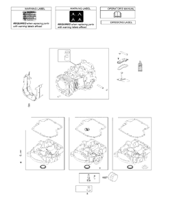 Cylinder Diagram and Parts List for 2198073376B1 2017-01 Husqvarna Engine