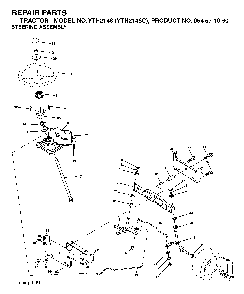 Steering Diagram and Parts List for YTH2148C (954571960)(2004-03) Husqvarna Lawn Tractor