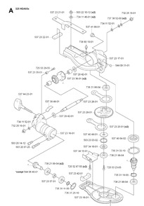 Gear Housing Diagram and Parts List for 325HDA65 (X-SERIES)(20070100001-20090900000) Husqvarna Hedge Trimmer