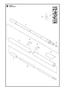 Tube Diagram and Parts List for 543RBX 20182200001-Current Husqvarna Brush Cutter