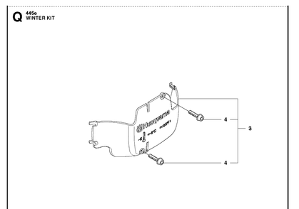 Winter Kit Diagram and Parts List for 445E 2011-07 Husqvarna Chainsaw