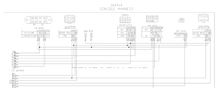 Wiring Diagram - Console Harness Schematic Diagram and Parts List for IZ4817KAA (968999231) S/N 033600000 & Up)(2004-09) Husqvarna Lawn Tractor