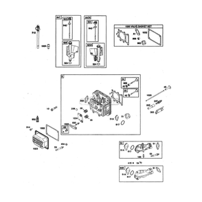 Engine >> Cylinder Head/Intake Manifold Diagram and Parts List for YTH18542-96045006000  Husqvarna Lawn Tractor