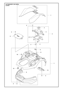 Part Location Diagram of 536997801 Husqvarna Panel