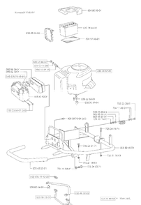Engine/Battery Diagram and Parts List for RIDERPROFLEX21 2001-02 Husqvarna Lawn Tractor