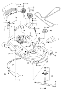 Mower Deck / Cutting Deck Diagram and Parts List for RZ4622T  Husqvarna Lawn Tractor