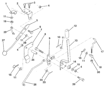 Mower Lift Diagram and Parts List for LR120 (954000582-C)(1993-01) Husqvarna Lawn Tractor