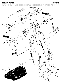 Handle And Controls Diagram and Parts List for 524S (96193000100)(2006-06) Husqvarna Snow Blower