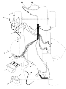 Electrical Diagram and Parts List for LTH1342 (954567031-B)(2001-01) Husqvarna Lawn Tractor