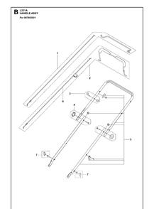 Handle Diagram and Parts List for L221A  Husqvarna Lawn Mower