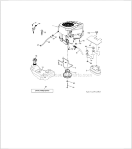 Engine Diagram and Parts List for TS142K  Husqvarna Lawn Tractor