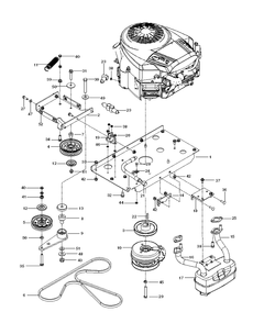 Engine Plate Diagram and Parts List for MZ6128 (966613103)(2013-01) Husqvarna Lawn Mower