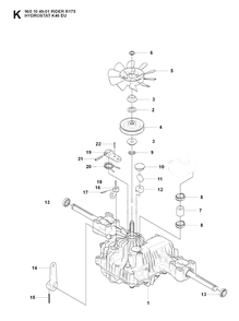 Transmission 3 Diagram and Parts List for R175 (965104901)(2007-01) Husqvarna Lawn Tractor