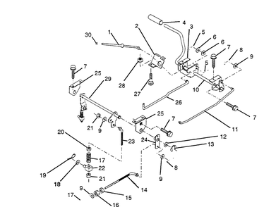 Brake / Rear Mower Lift Assembly Diagram and Parts List for LT92012 (H1292A)(954000251)(1993-01) Husqvarna Lawn Mower