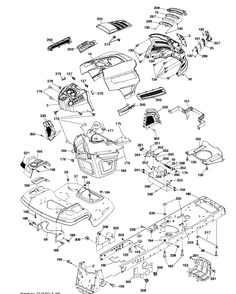Chassis / Frame Diagram and Parts List for TS348XD (96041040400)(2018-06) Husqvarna Lawn Tractor