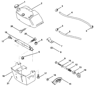 Dash Diagram and Parts List for LR121 (954140001-A)(1996-08) Husqvarna Lawn Tractor