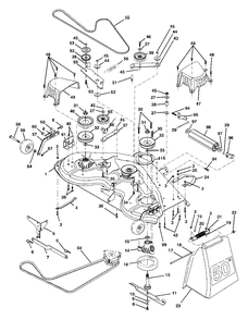 Mower Deck Diagram and Parts List for GTH2350 (954568540-A)(2002-07) Husqvarna Lawn Tractor