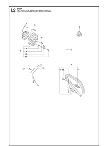 Handles Heated 15 Diagram and Parts List for 372XP XPG Husqvarna Chainsaw