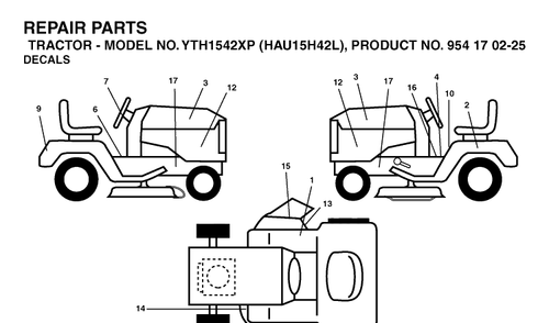 Part Location Diagram of 532189914 Husqvarna Decal